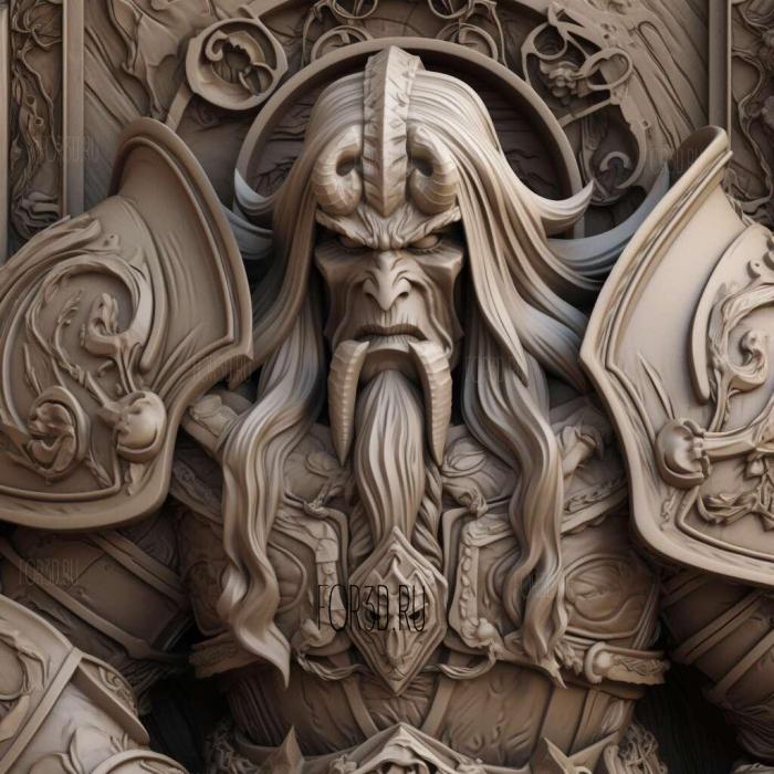Arthas Warcraft III 1 stl model for CNC